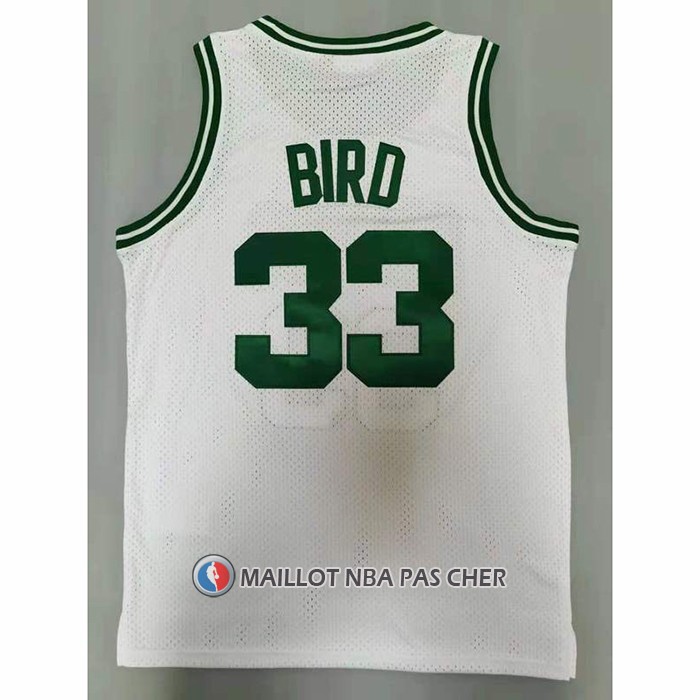 Maillot Boston Celtics Larry Bird NO 33 Mitchell & Ness 1985-86 Blanc